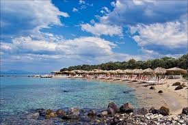 Beach and clear waters in Kamena Vourla near Lichadonisia islands, Greece